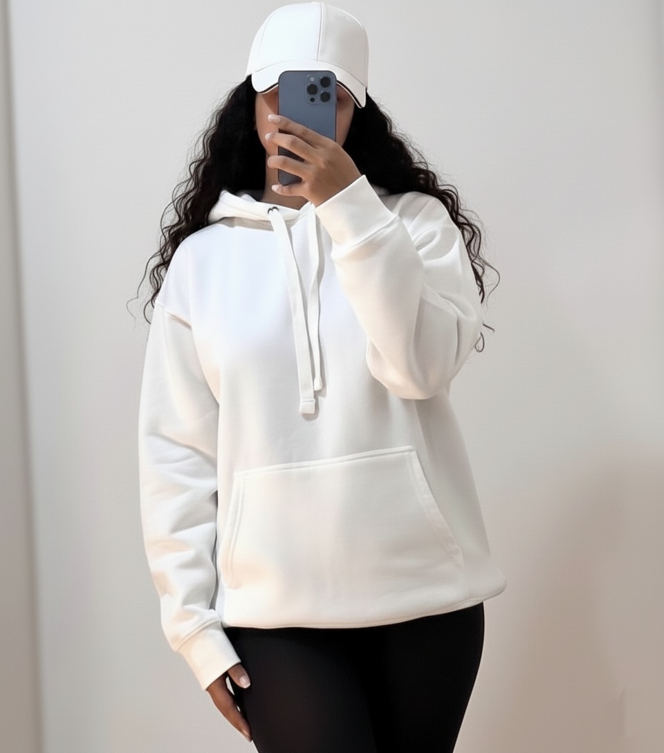 هودی سفید اوور سایز SMART