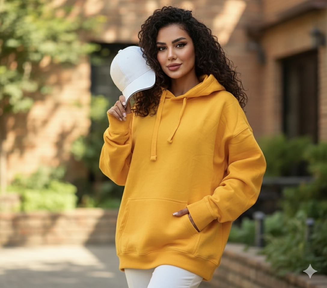 هودی زرد COTTON RIDGE