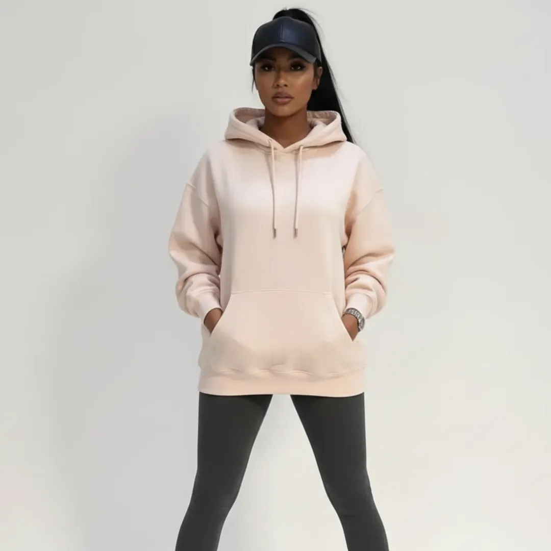 هودی گلبهی اورسایز SEVEN LANE