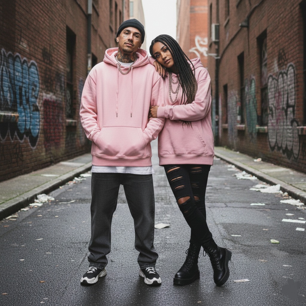 هودی صورتی روشن