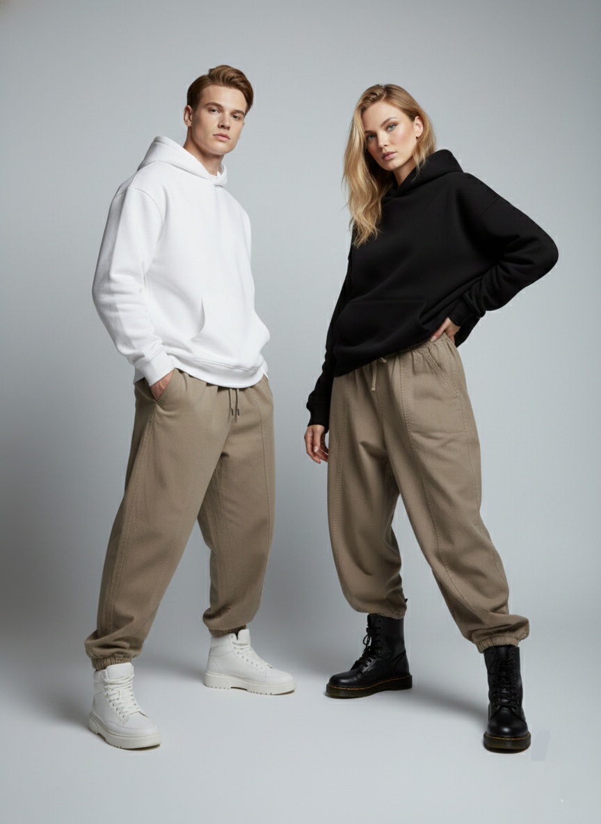 شلوار بگ استایل خاکیZARA